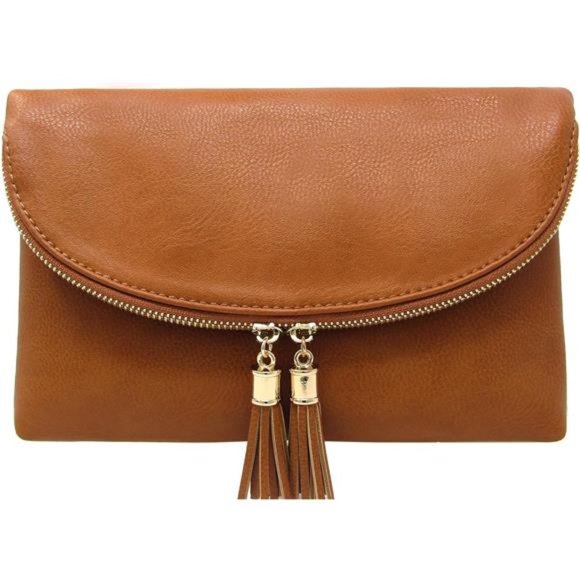 Womens Envelop Clutch Purse Multi Compartments, 6 Card Slot Inside,Crossbody Bag - Picture 1 of 8